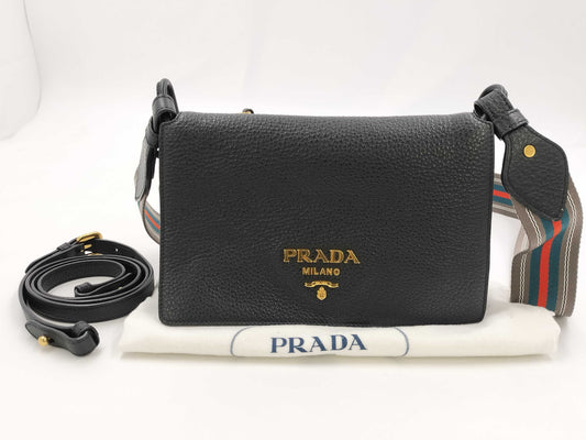 PRADA Vitello Dino Leather Shoulder Bag 1BH031 Shoulder Bag