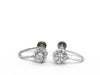 Diamond K14WG 1.3g Earrings 