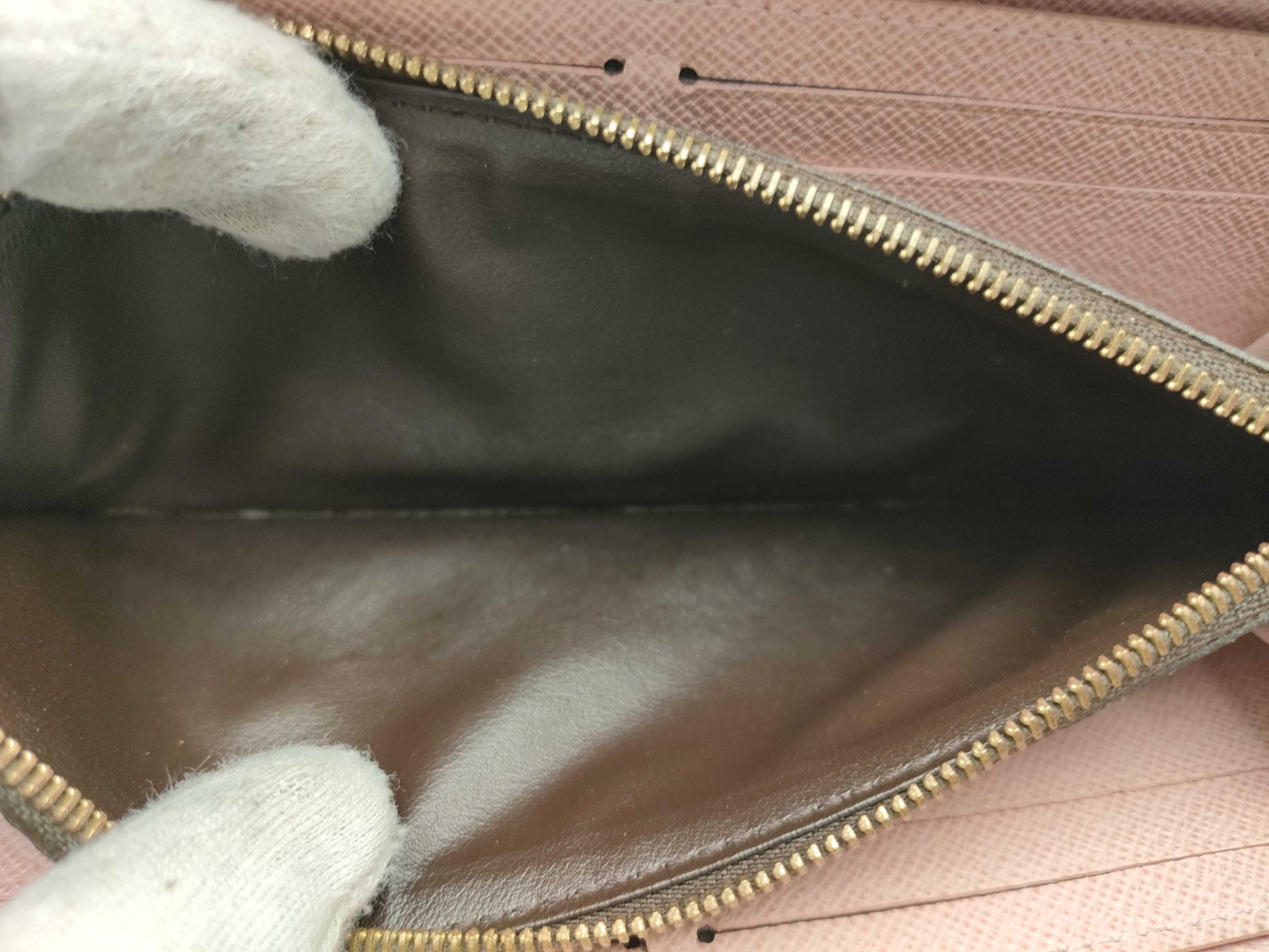 LOUIS VUITTON Damier N41626 Portefeuille Clemence Rose Ballerine Wallet