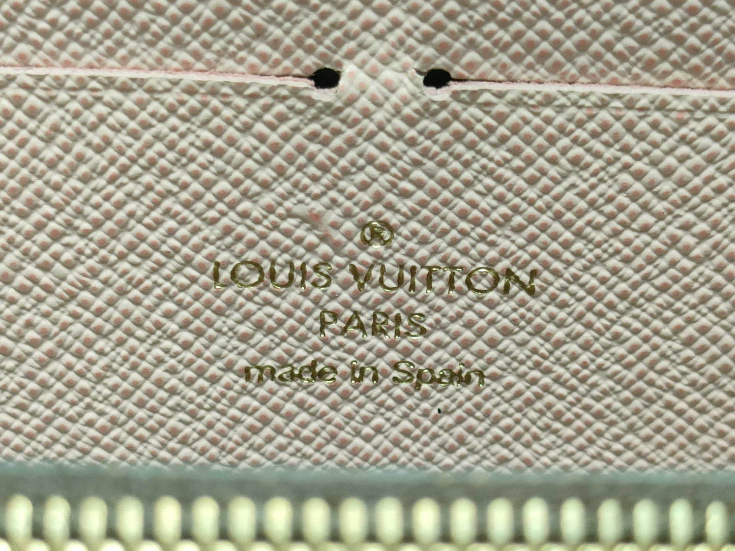 LOUIS VUITTON Damier N41626 Portefeuille Clemence Rose Ballerine Wallet