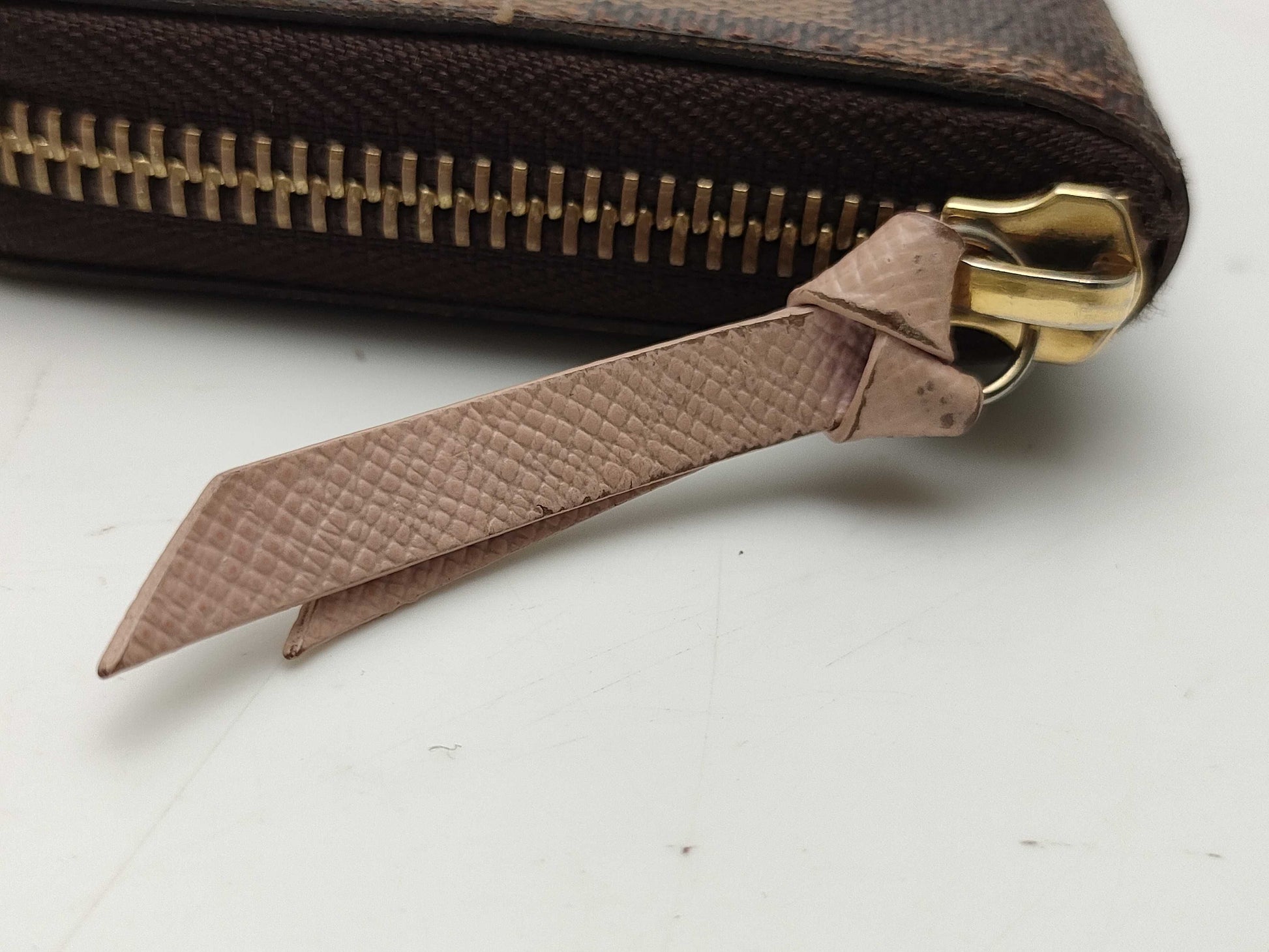 LOUIS VUITTON Damier N41626 Portefeuille Clemence Rose Ballerine Wallet