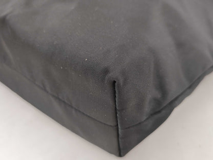 PRADA Nylon Satin/Leather Tote Bag