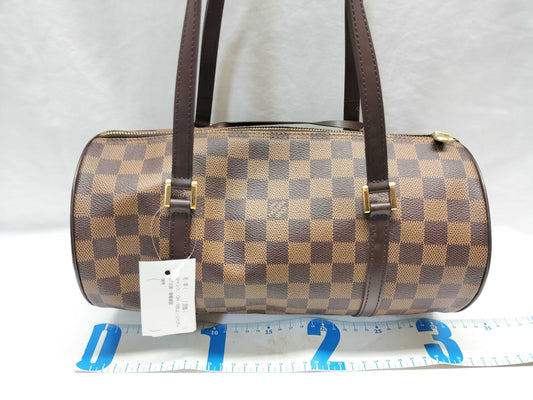 LOUIS VUITTON MB1024 Damier Papillon 30 Handbag with Pouch