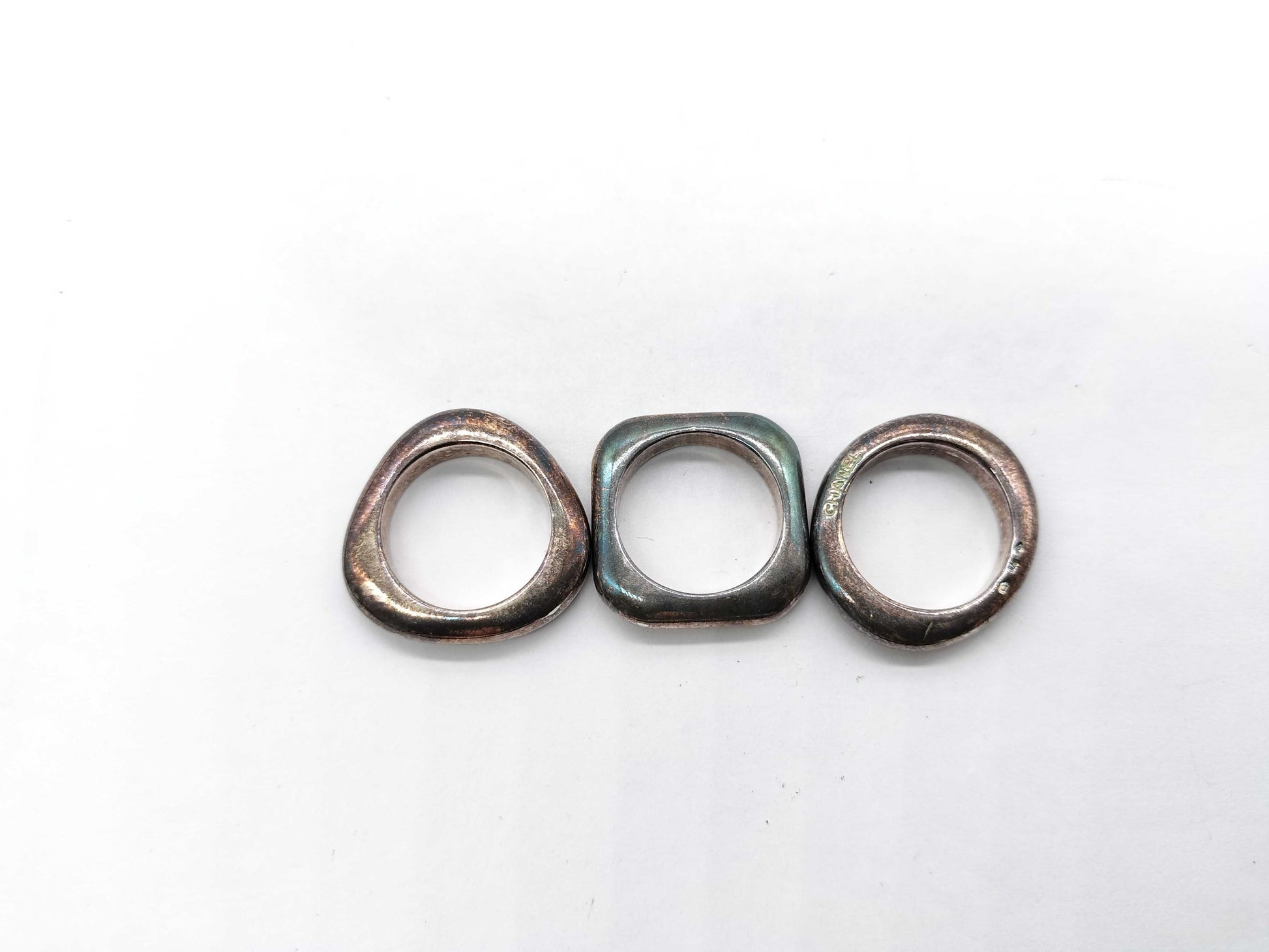 CHANEL Vintage 925 Triple Ring