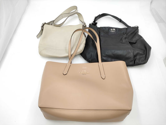 COACH 3-Piece Leather Bag Set Shoulder Bag