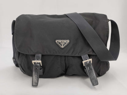 PRADA nylon messenger shoulder bag