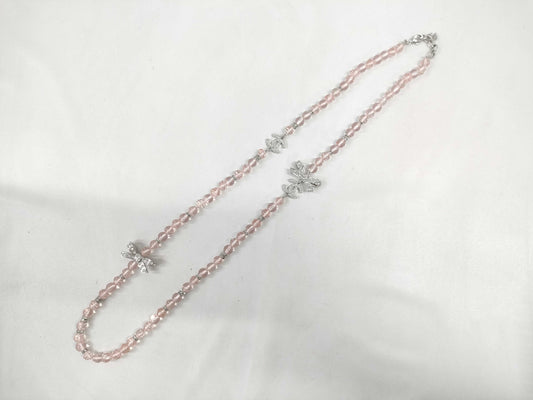 CHANEL B23S Ribbon Bead Necklace Long Necklace
