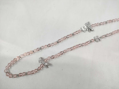 CHANEL B23S Ribbon Bead Necklace Long Necklace