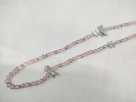 CHANEL B23S Ribbon Bead Necklace Long Necklace