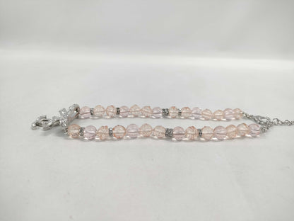 CHANEL B23S Ribbon Bead Necklace Short Necklace