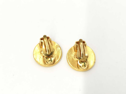 CHANEL 99A Round Logo Earrings