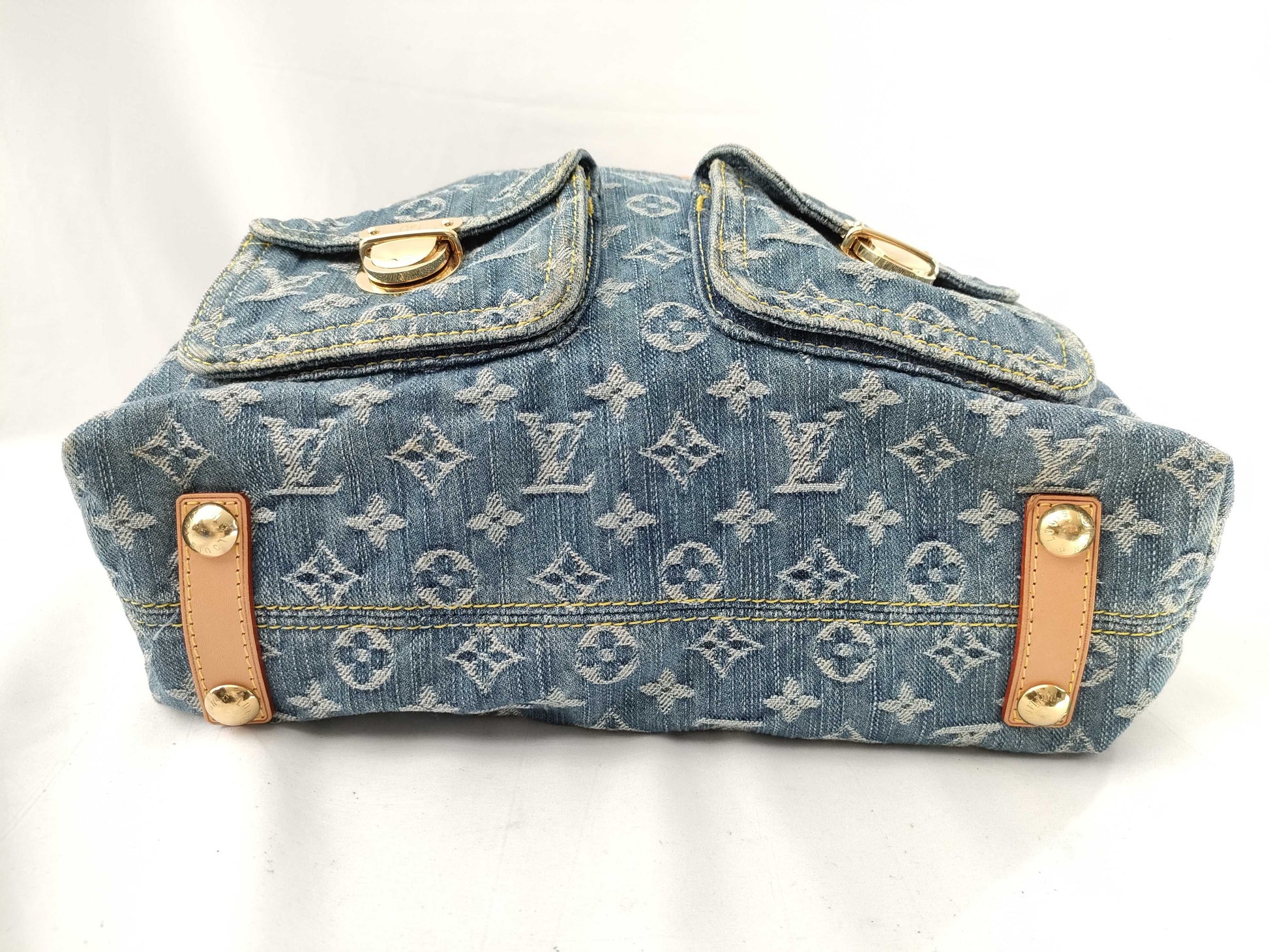 LOUIS VUITTON RFID Unverified Monogram Denim Baggy GM M95048 FL1006 Shoulder Bag