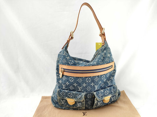 LOUIS VUITTON RFID Unverified Monogram Denim Baggy GM M95048 FL1006 Shoulder Bag