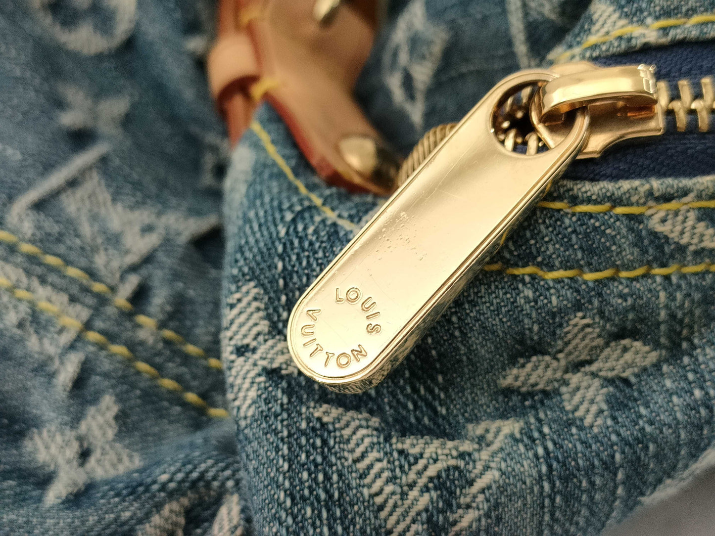 LOUIS VUITTON RFID Unverified Monogram Denim Baggy GM M95048 FL1006 Shoulder Bag