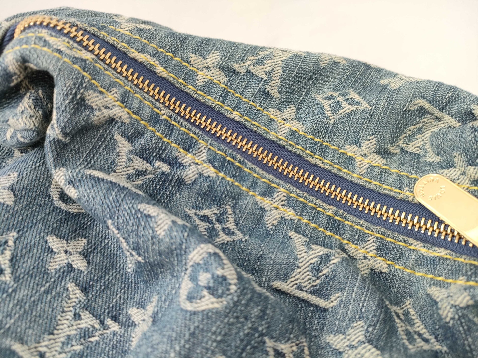 LOUIS VUITTON RFID Unverified Monogram Denim Baggy GM M95048 FL1006 Shoulder Bag