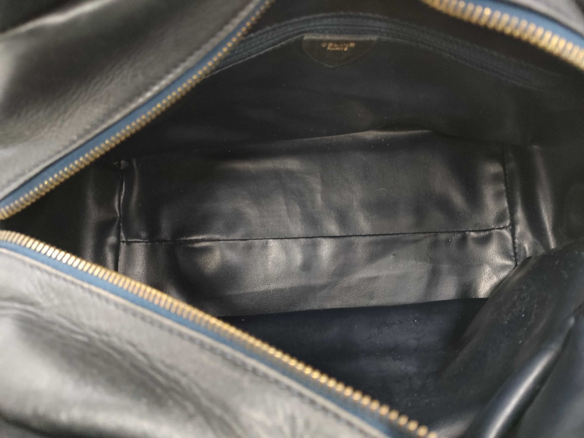 CELINE Leather Hand Black Handbag