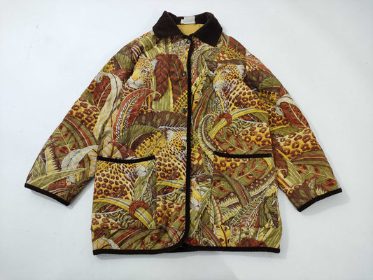 Salvatore Ferragamo Animal Print Quilted Coat