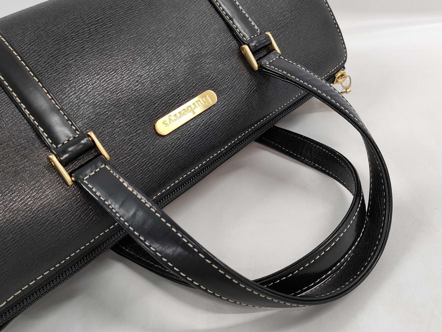 BURBERRY Cylindrical Leather Bag Handbag