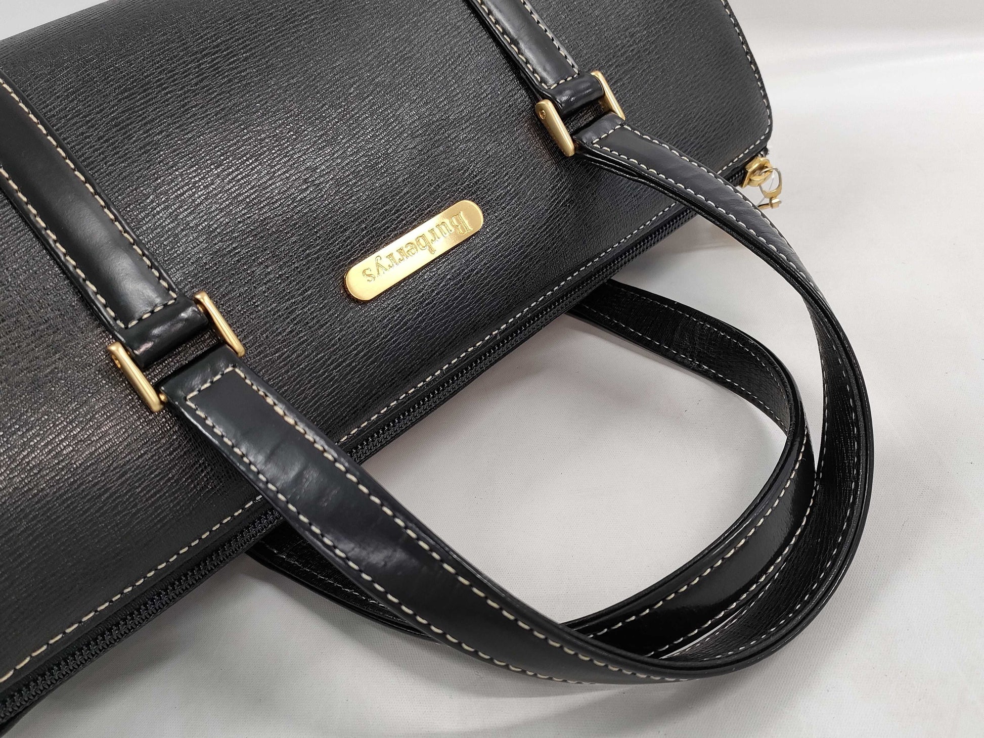 BURBERRY Cylindrical Leather Bag Handbag