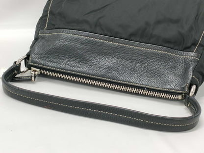 PRADA nylon and leather one-shoulder shoulder bag