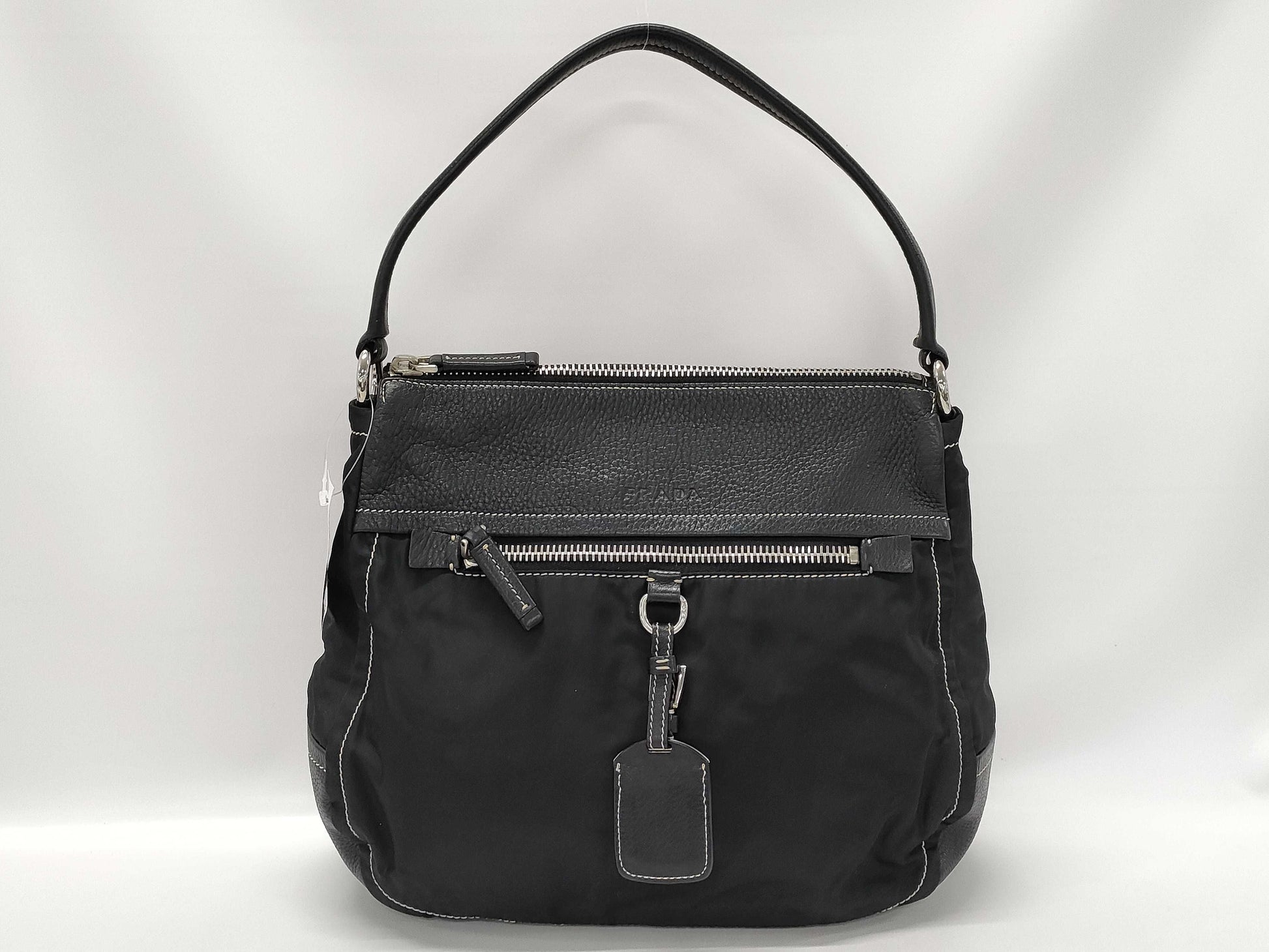 PRADA nylon and leather one-shoulder shoulder bag