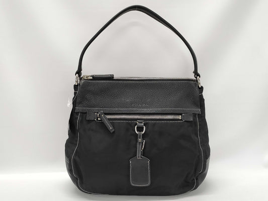 PRADA nylon and leather one-shoulder shoulder bag