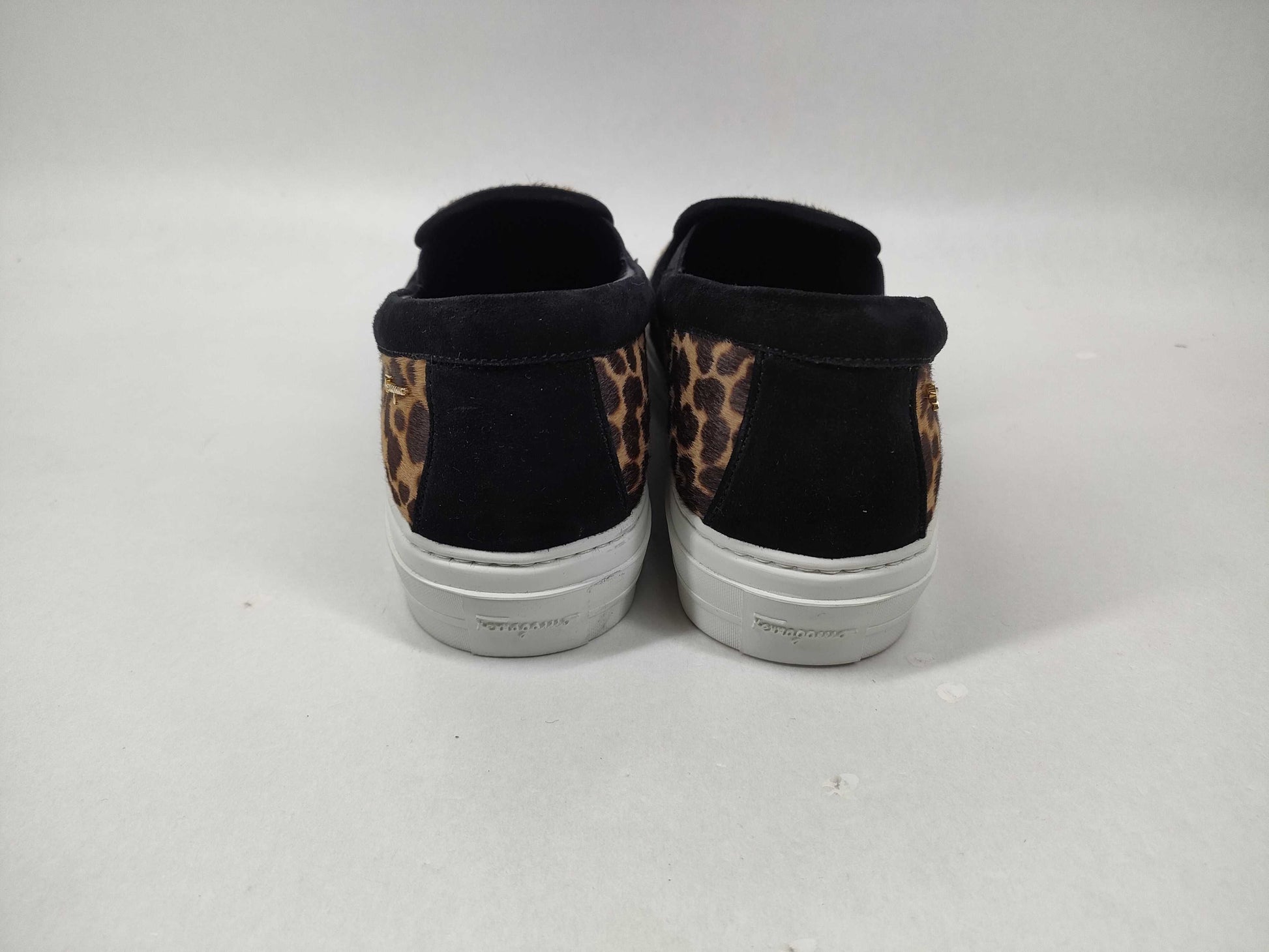Salvatore Ferragamo Leopard Print Slip-On Shoes
