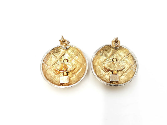 CHANEL Matelasse Coco Mark Earrings