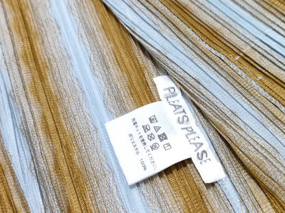 ISSEY MIYAKE Pleats Please Striped Cardigan