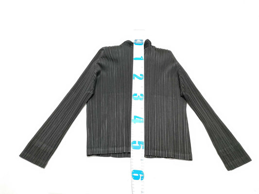 ISSEY MIYAKE Pleats Please Long Sleeve Black Jacket