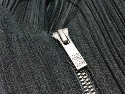 ISSEY MIYAKE Pleats Please Long Sleeve Black Jacket