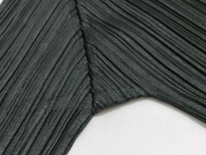 ISSEY MIYAKE Pleats Please Long Sleeve Black Jacket