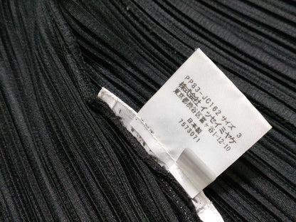 ISSEY MIYAKE Pleats Please Long Sleeve Black Jacket
