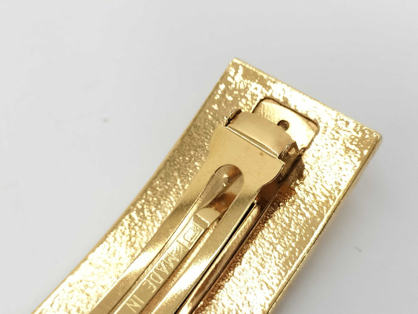 CHANEL 98 P Coco Mark Matelasse Gold Color Barrette Hair Accessory