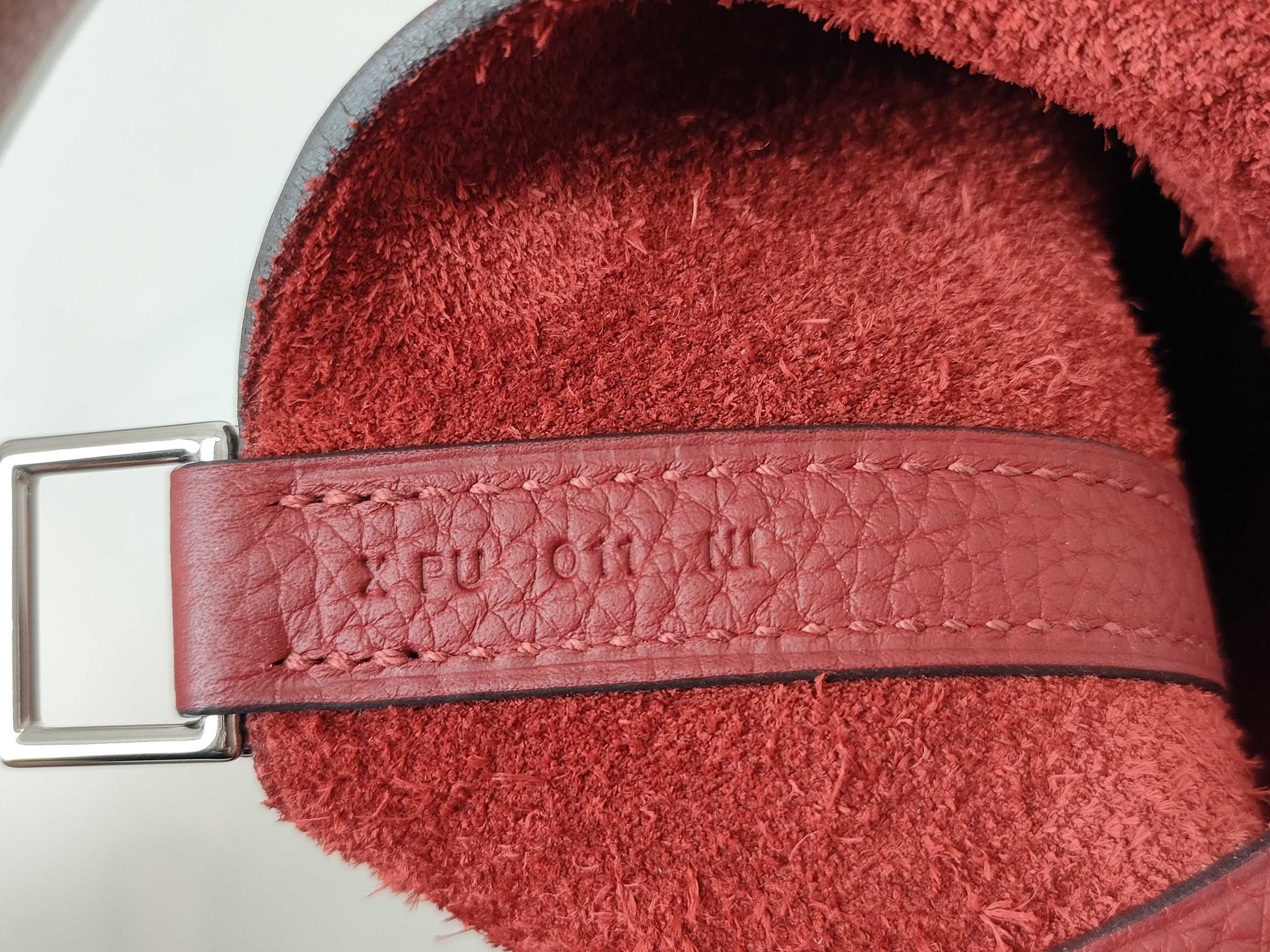 HERMES [Stamp] X Picotin X Stamp Red Handbag