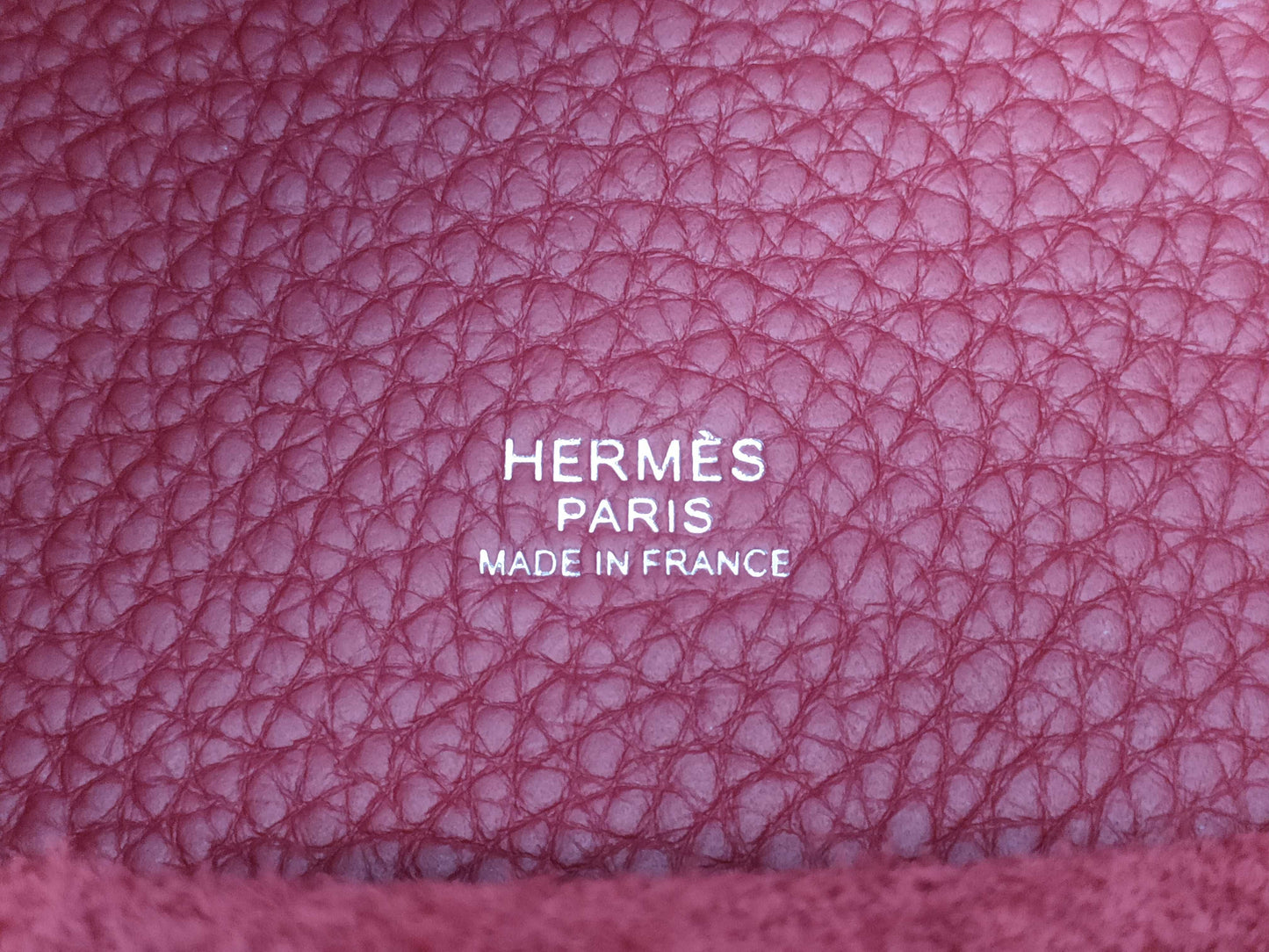 HERMES [Stamp] X Picotin X Stamp Red Handbag