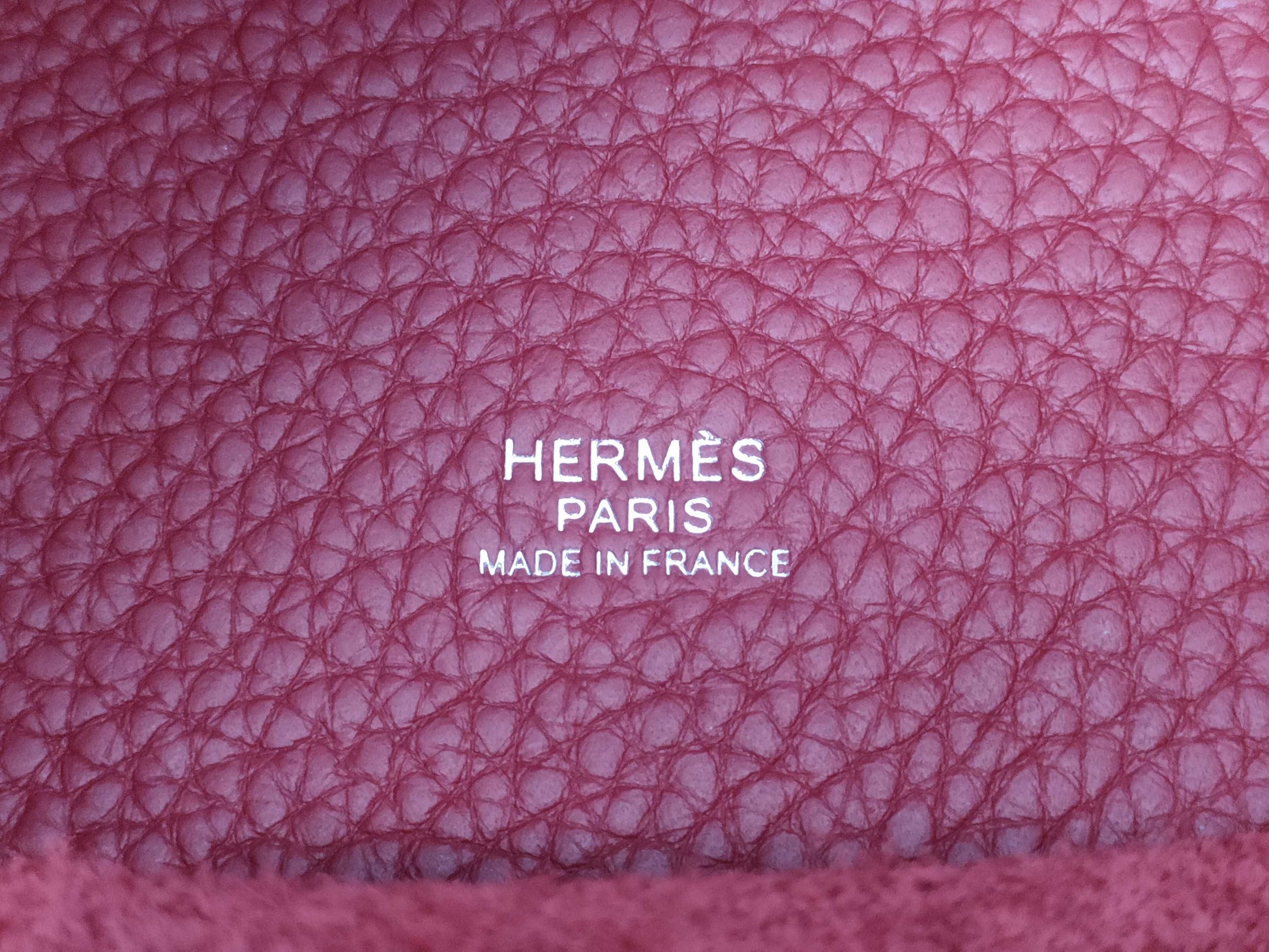 HERMES [Stamp] X Picotin X Stamp Red Handbag