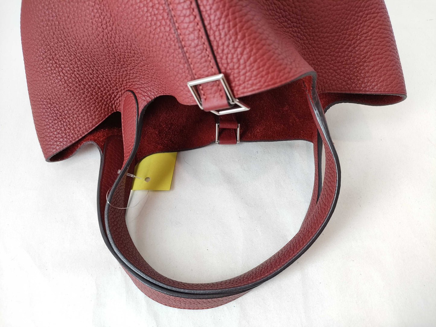 HERMES [Stamp] X Picotin X Stamp Red Handbag