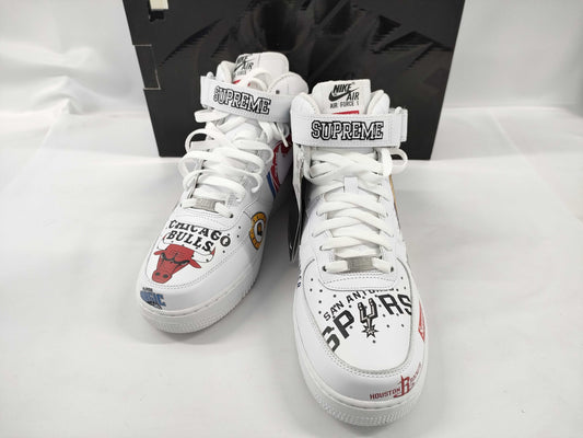 NIKE Air Force Supreme NBA x Nike White AQ8 Sneakers