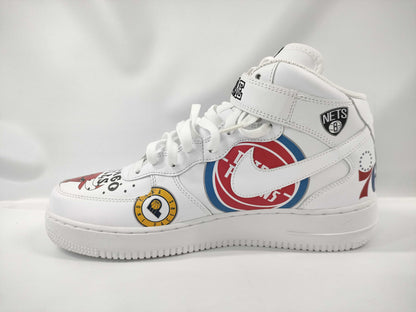 NIKE Air Force Supreme NBA x Nike White AQ8 Sneakers