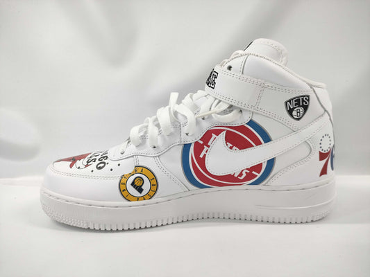 NIKE Air Force Supreme NBA x Nike White AQ8 Sneakers