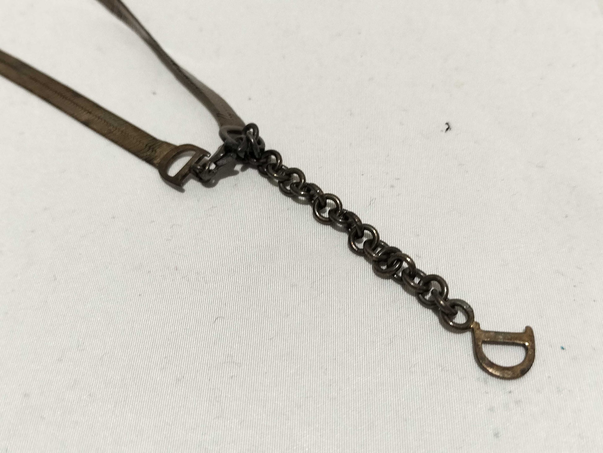 Dior 925 Dr. Logo Bracelet Necklace