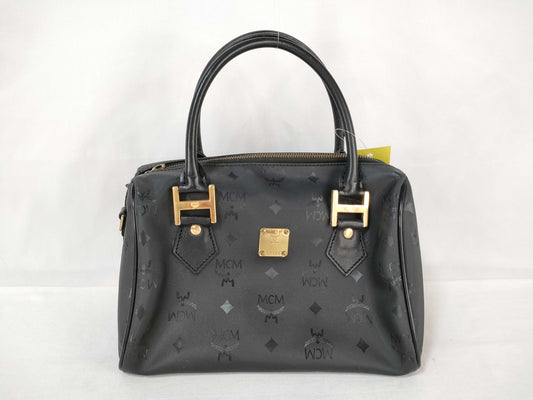 MCM Nylon x Leather Mini Boston Bag