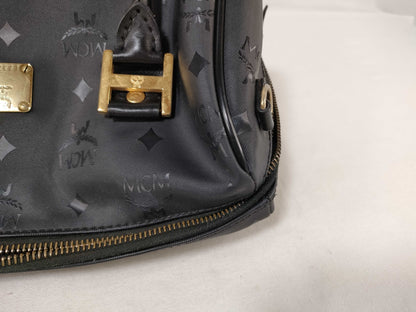 MCM Nylon x Leather Mini Boston Bag