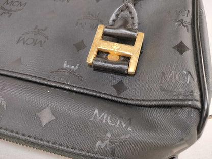 MCM Nylon x Leather Mini Boston Bag