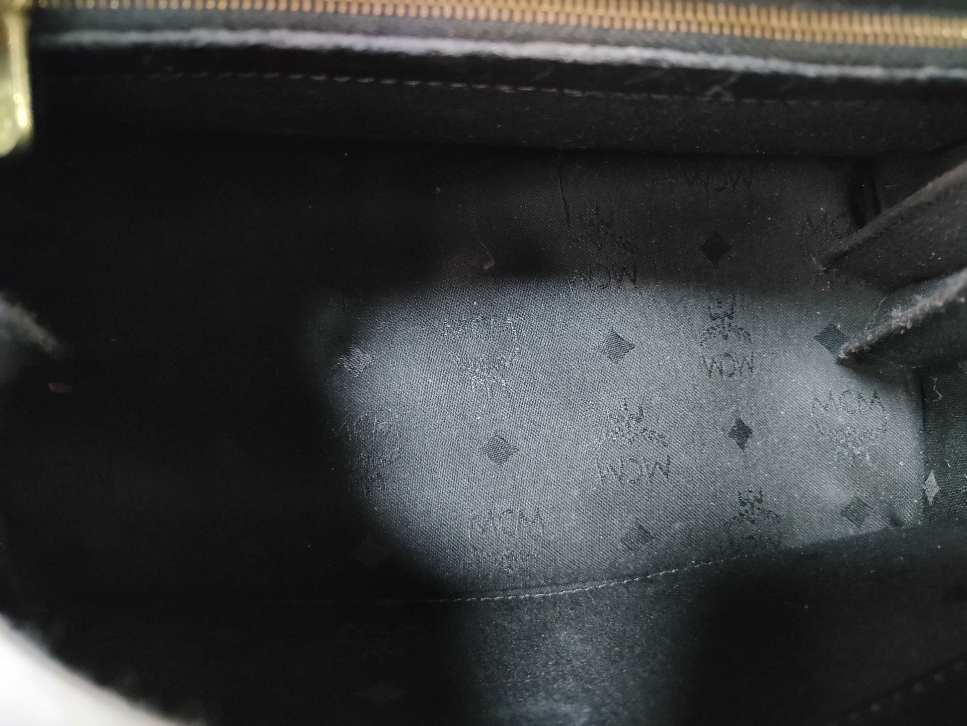 MCM Nylon x Leather Mini Boston Bag