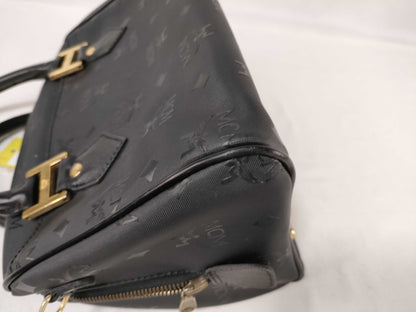 MCM Nylon x Leather Mini Boston Bag