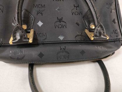 MCM Nylon x Leather Mini Boston Bag