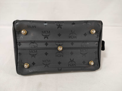 MCM Nylon x Leather Mini Boston Bag