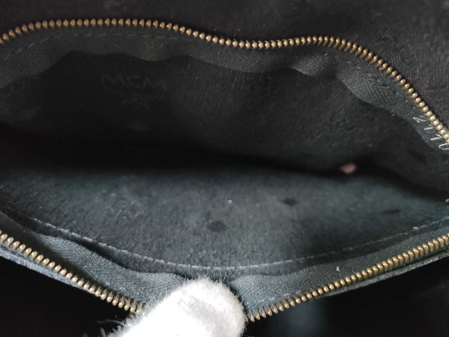 MCM Nylon x Leather Mini Boston Bag